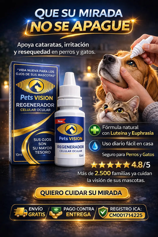Pets Visión™ - Gotas Oculares para Mascotas