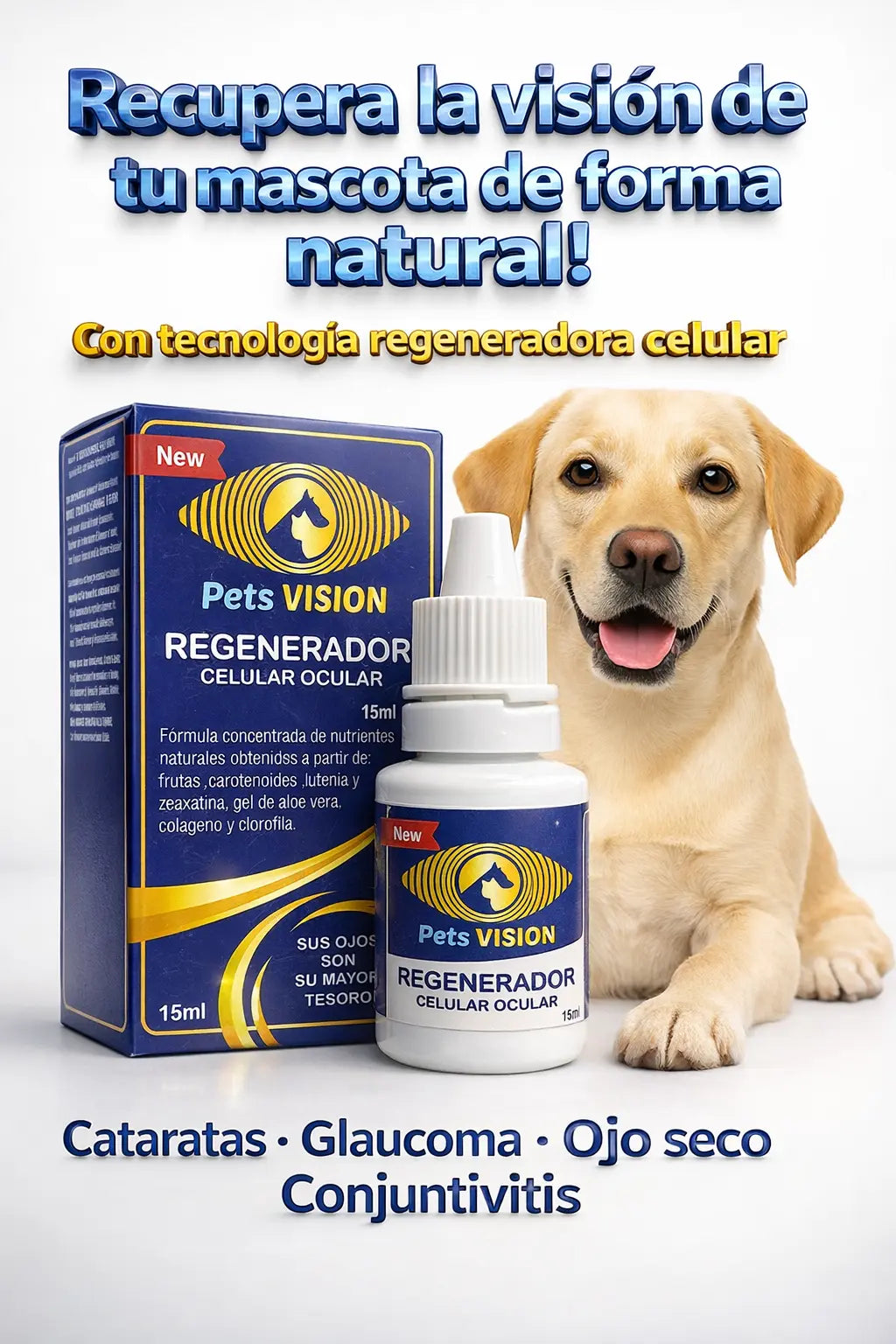 Pets Visión™ - Gotas Oculares para Mascotas